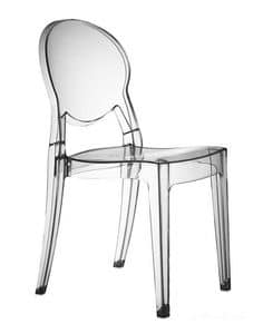 Igloo chair, Sedia design in policarbonato, impilabile