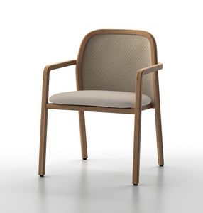 NARA PL, Poltroncina in teak, con schienale in corda di tessuto