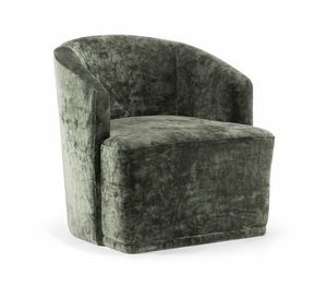 FRED LOUNGE CHAIR 043 P, Poltrona con schienale avvolgente