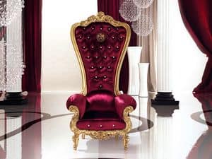 B/110/5 The Throne, Poltrona con rivestimento elegante, per Suite d'albergo