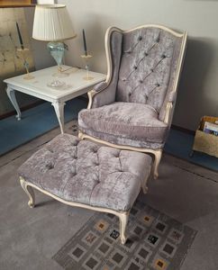 Art. 800/B, Poltrona Bergere con imbottitura capitonn