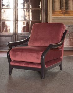 Marlon poltrona, Poltrona elegante, in tessuto