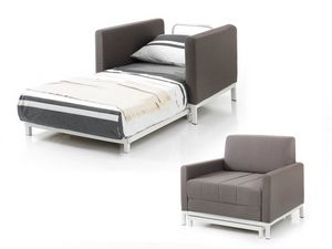 Art. 31202 Poltrona letto compatta, Poltrona letto salvaspazio in ecopelle