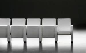 Domino, Sedute imbottite con sedile reclinabile, per sale conferenza