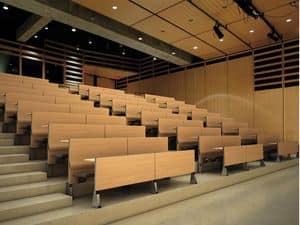 Platone, sedute e tavoli modulari, banco per aule, banco universit aule universitarie, aula magna, sale congressi