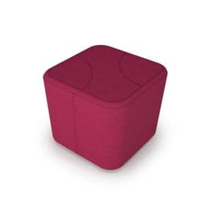 PUZZLE 1, Pouf per area lounge, imbottito in gomma ignifuga