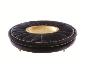 Premier Dame pouf, Ampio pouf rotondo con vassoio centrale