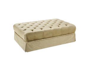 William pouf capitonn�, Pouf con seduta capitonn� e balza in tessuto