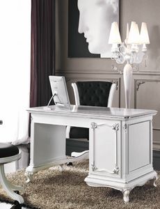 Art. 3244, Elegante scrittoio laccato bianco