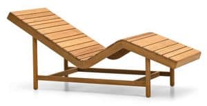 Barcode lettino relax, Lettino relax con doghe in legno, ideale per sauna