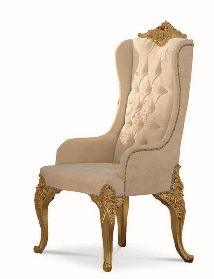 royal Ala Sedia, Sedia capotavola, Poltrona in stile barocco, Poltrona imbottita, Sedia, Bracciolo sedia - Louis XVI - con Royal Ambiente in Stile rococò con bello Modello - Palazzo Esclusivo