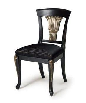 Art.139 sedia, Sedia classica in faggio, seduta imbottita con molle