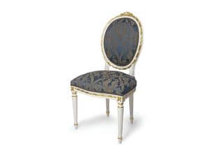 Art.439 sedia, Sedia imbottita con schienale ovale, stile Luigi XVI