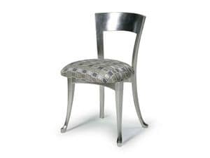 Art.446 sedia, Sedia in legno con sedile imbottito, stile classico