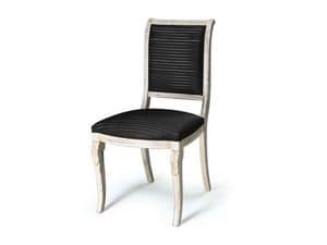 Art.466 sedia, Sedia senza braccioli per sala da pranzo, stile classico
