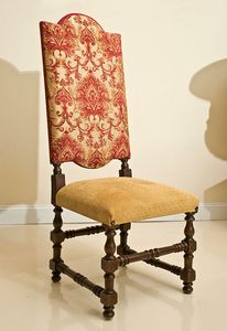 Art. 94/C sedia, Sedia per arredi classici, in con pregiato tessuto floreale