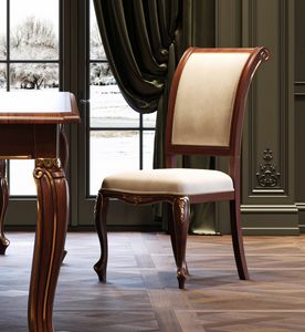 Prestige Lux Art. C50612, Sedia da pranzo in stile classico, imbottita