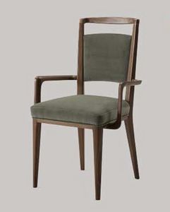 Mil� sedia con braccioli, Sedia in legno con braccioli, per soggiorno