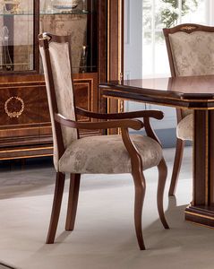 Modigliani sedia con braccioli, Sedia capotavola per sala da pranzo