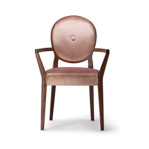 SOFIA ARMCHAIR 045 SB, Sedia con braccioli, con schienale tondo