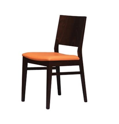 330, Elegante sedia con seduta imbottita, per sala colazioni