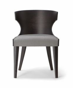 XIE SIDE CHAIR 052 S, Sedia in legno, con avvolgente schienale