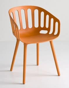 Basket Chair BP, Sedia design in tecnopolimero, per bar e ristoranti