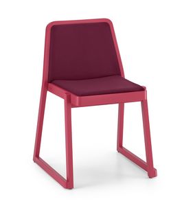ART. 0041-IMB ROXANNE, Confortevole sedia impilabile con seduta e schienale imbottiti