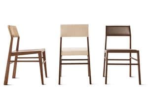 Aruba sedia, Sedia minimale, in legno, seduta e schienale personalizzabili