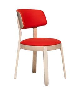 Popsicle sedia, Sedia di design, in legno, lavorazioni arrotondate