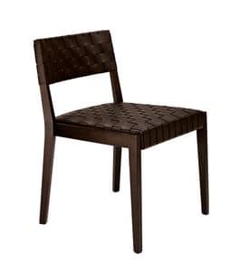 Pourparler sedia 02, Sedia in legno massiccio, completamente personalizzabile