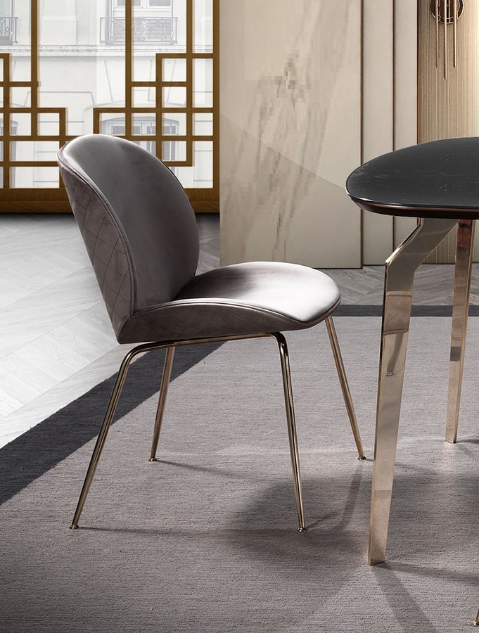 Festnight Pelle e Metallo Biancho Sedie Imbottiti Ergonomiche Sedie Moderne Cucina e Pranzo 4 