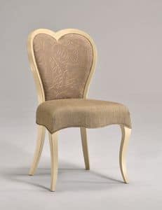 LOVE sedia 8528S, Sedia classica in faggio, schienale a forma di cuore