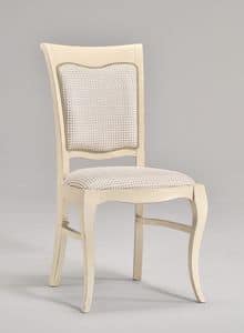MILUNA sedia 8314S, Sedia per soggiorni in stile classico, imbottita