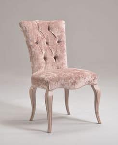 ROYAL sedia 8494S, Sedia classica in faggio, imbottita, customizzabile
