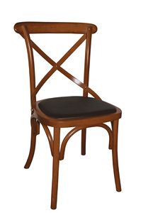 V17, Sedia in legno curvato con seduta imbottita