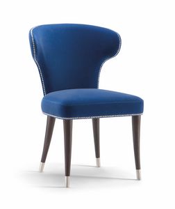 CAMELIA SIDE CHAIR 051 S, Sedia con schienale arrotondato