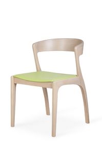 Greta, Comoda sedia in legno dal design moderno e sinuoso