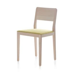 Seida, Sedia in legno di frassino o rovere, seduta imbottita