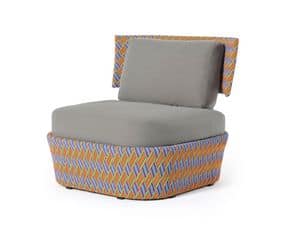 Kente lounge, Seduta lounge, con intreccio multicolore, per uso esterno