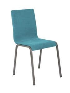Art.Ni� sedia, Sedia imbottita con base in metallo per uso residenziale e contract