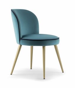 CANDY SIDE CHAIR 061 SL, Sedia con gambe coniche in metallo