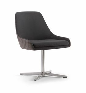 JO CHAIR 058 S X, Sedia imbottita, con base a croce