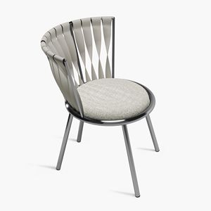 Twist sedia, Sedia in acciaio, con imbottitura adatta per uso esterno