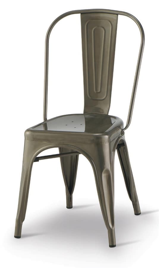 SE 500 / INT, Sedia in metallo verniciato, impilabile, per ristoranti