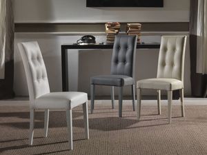 Art. 123 Four Seasons, Sedia imbottita con schienale capitonn, per alberghi e ristoranti
