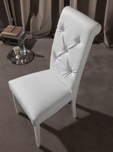 Art. 124 Billionaire, Elegante sedia per sala da pranzo, schienale capitonné