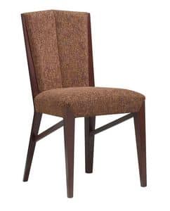 C30, Sedia in legno, seduta e schienale imbottiti, per ambienti contract e domestici