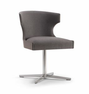 XIE SIDE CHAIR 053 S X, Sedia con base a croce in metallo