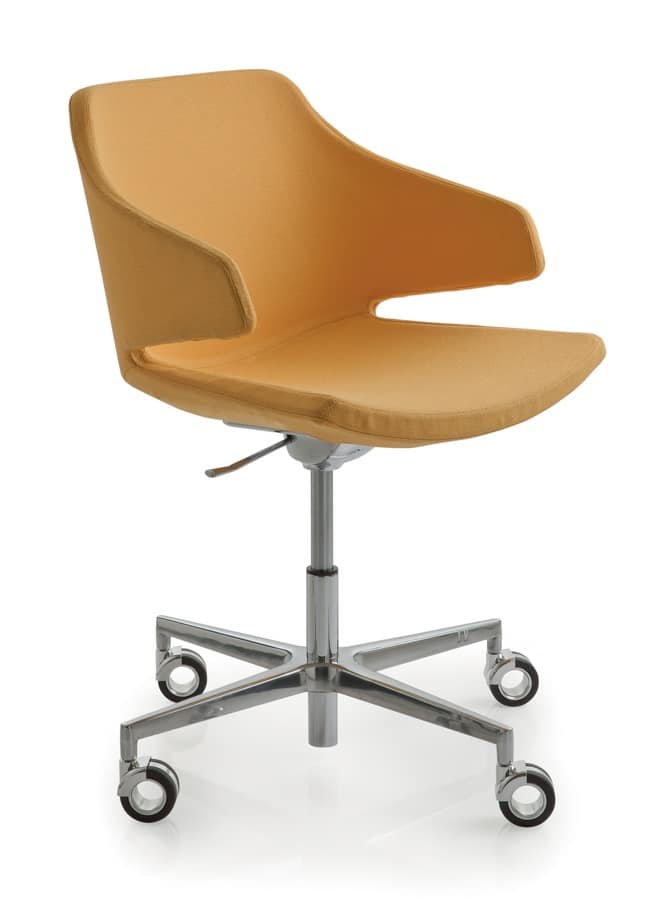 Sedia Ufficio Con Ruote: Design Geometrico, Morbida E Girevole Per Un Comfort Da 10 E Lode - 3